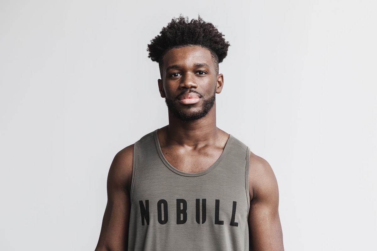 Nobull Men\'s Tank Tops Brown | Australia (GQ8273)